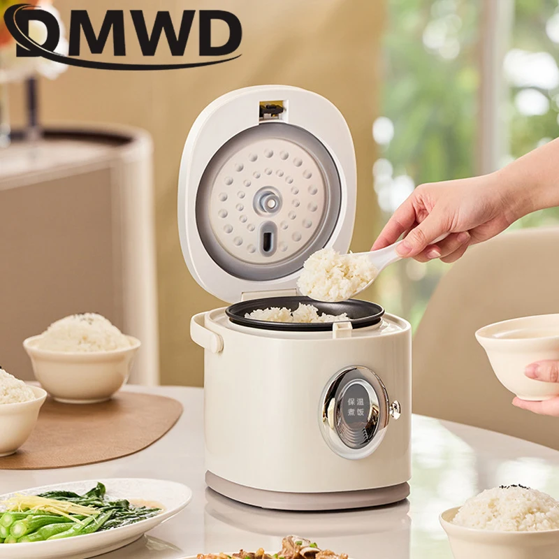 Mini Electric Rice Cooker Multifunction Soup Porridge Stew Pot 1.2L Rice Cooking Machine Non-stick Liner Hot Pot Cooking