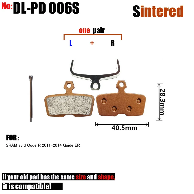 DELT Pair Bicycle Disc Brake Pads,For SRAM AVID ,Code,R,2011