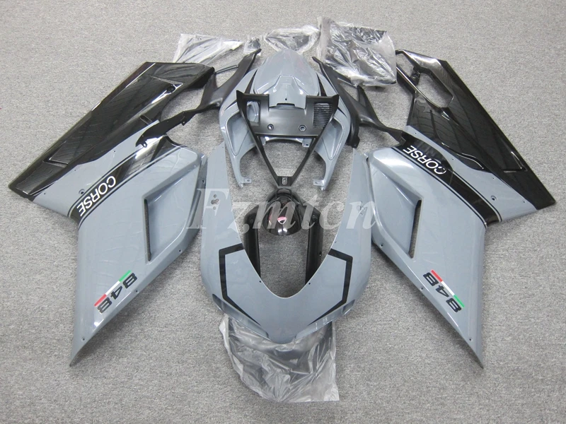 

New ABS Fairings Kit Fit for Ducati 848 1098 1198 Evo 2007 2008 2009 2010 2011 2012 2013 2014 Bodywork Set Custom Gray