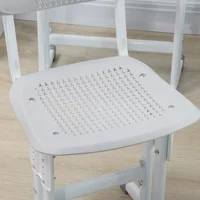 Ensemble bureau et chaise pour enfants Homcom pour les plus de 6 ans, hauteur réglable avec 1 tiroir et étagère à livres 60X45X90-102 cm Gris 8
