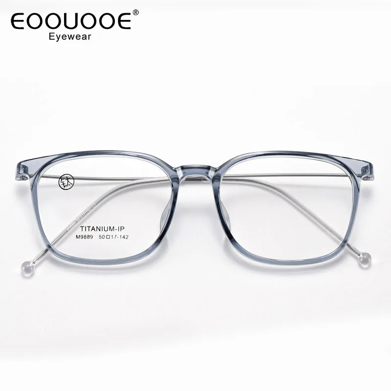 

50mm Women's Men Titanium TR90 Glasses Frame Ultra-lightweight Design Myopia Eyeglasses Optics Prescription Progressive Eyewear