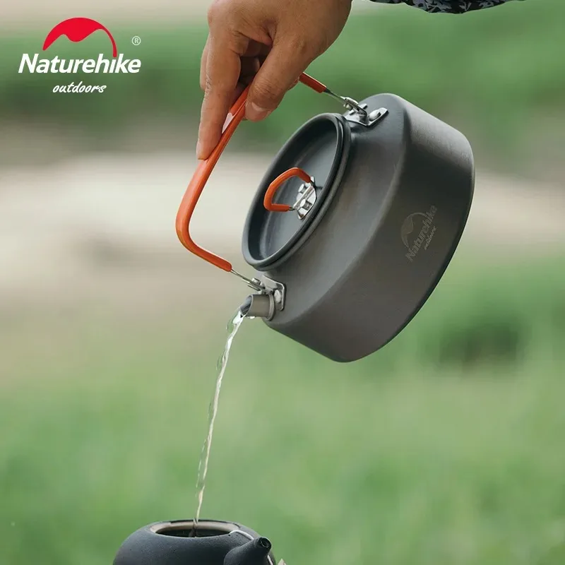 네이처하이크 1.1L / 1.45L 알루미늄 주전자 주전자 경량 야외 커피 포트 캠핑 하이킹 배낭 주전자 여행 식기