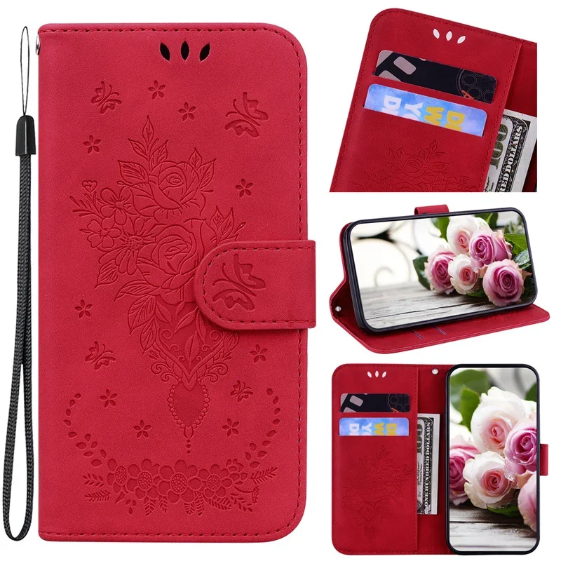 Geometric Textile Pattern Magnetic Wallet Leather Phone Case Cover