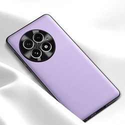 Leather Feel Shockproof Case with Metallic Edge Protection for OnePlus 13 (Purple)