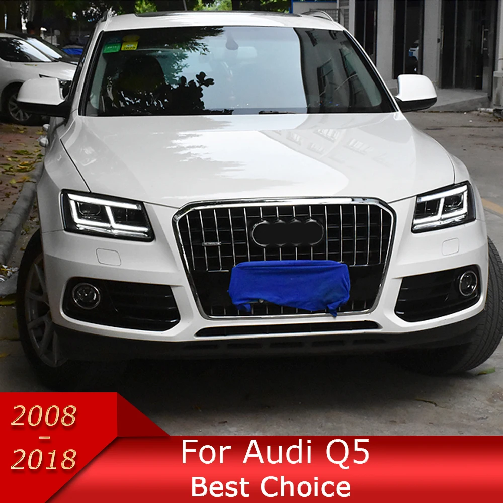 

Car Lights For Audi Q5 2009-2018 Q5L 8R LED Auto Headlight Assembly Upgrade Bifocal Lens Dynamic Signal Lamp Tool Accessories