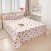 1 pc Bed Flat Sheet for Double Bed Plain Printing Top Sheets Single/Queen/King Flat Bedsheets Soft Home Bed Linen Sheets 1