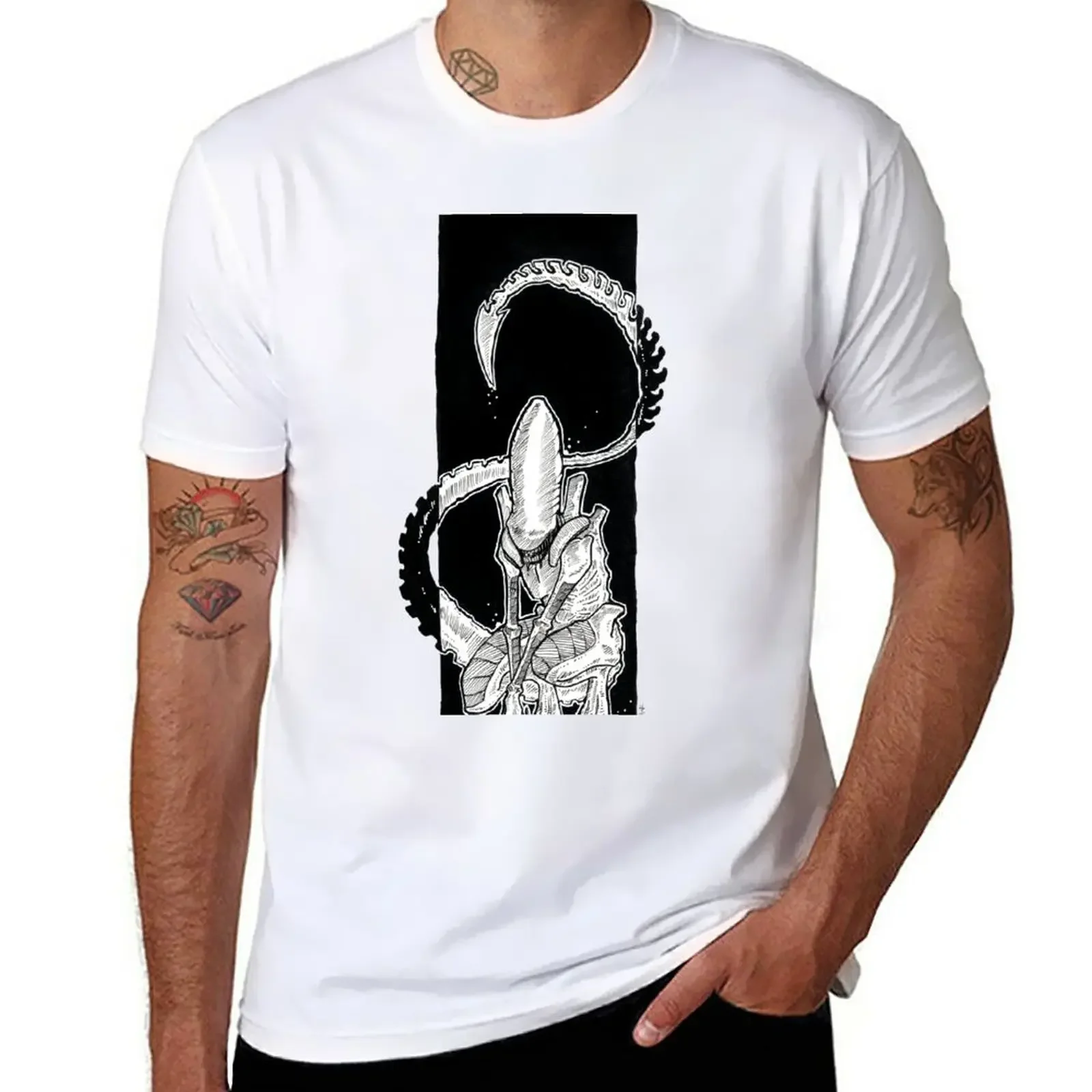 

Alien T-Shirt boys whites Short sleeve tee new edition mens t shirts