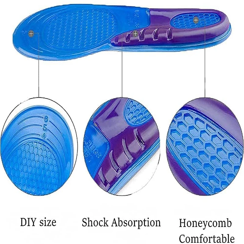 Gel Insole Silicone Orthopedic Man Women Anti-Shock Shoe Inserts Arch Support Flat Foot Cushion Insoles for Feet_voghion.com