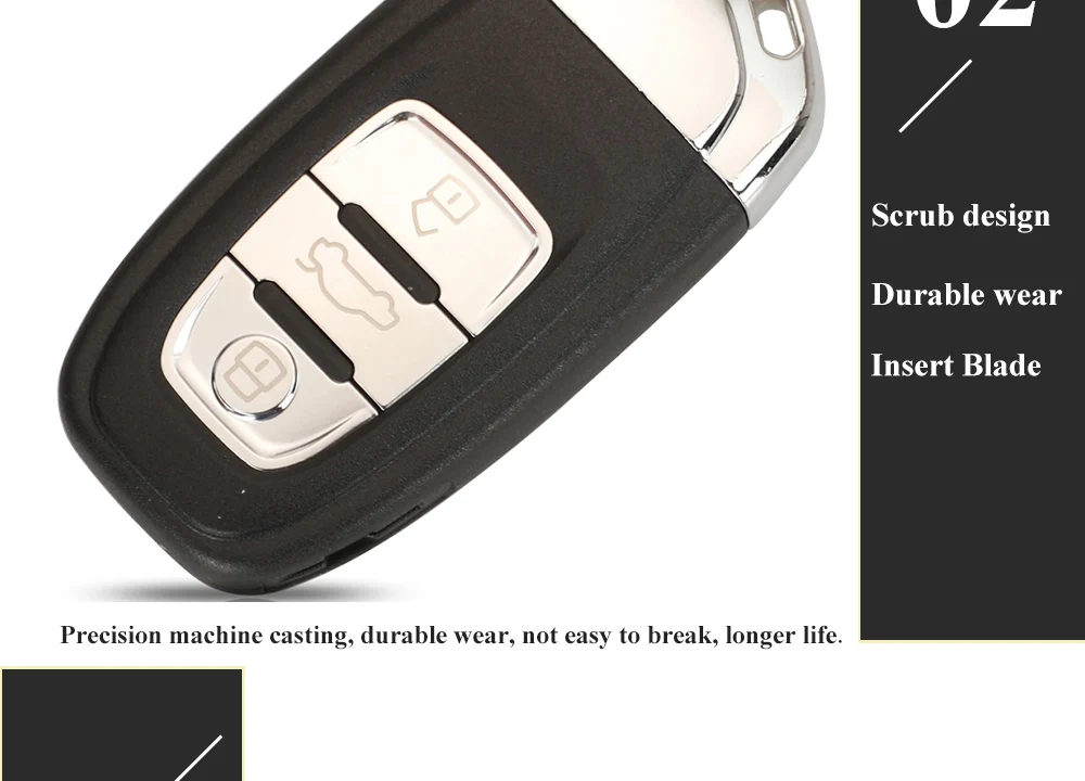 Keyforkess//K /J 8K0959754D portachiavi per auto remoto completo intelligente per Audi A4 A5 A6L A7 Q5 Keyless Go 315/433/868Mhz pcf7945AC - S2f0972f12dba45c39a46fd0de0282df4U