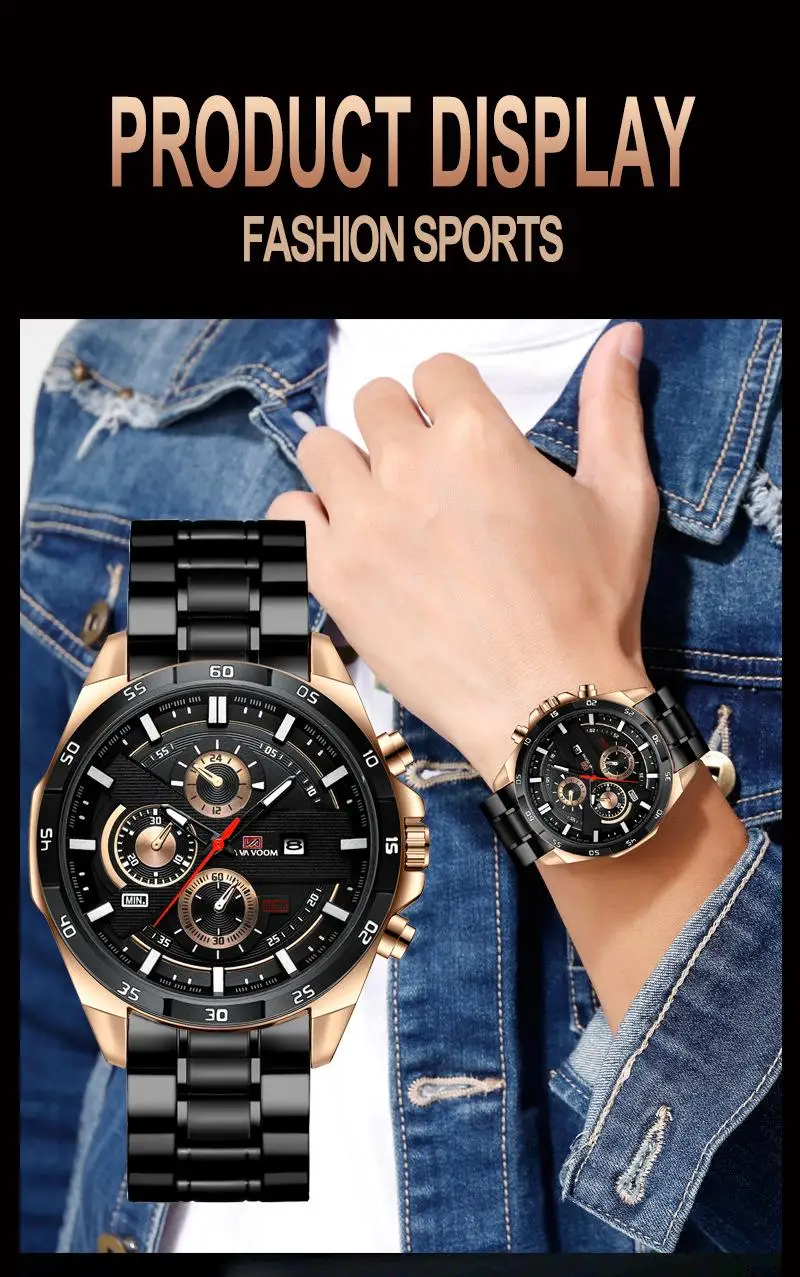 Top Brand Luxury Men Stainless Steel Watches Business Men Siliver Calender Quartz Wristwatches Relogio Masculino