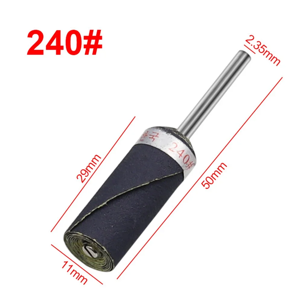 샌드페이퍼 샌딩 바 180 그릿, 3mm 샹크 및 55mm 전체 길이, 로터리 공구용, 조각, 밀링 및 정밀 작업에 사용