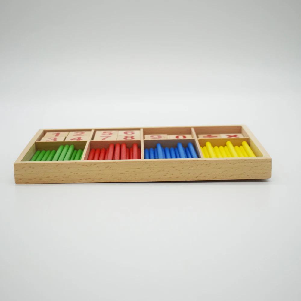 Montessori Teaching Wooden Toys Children Math Counting Stick Toys Preschool Educational Math Arithmetic Teaching Aids Kids Gift