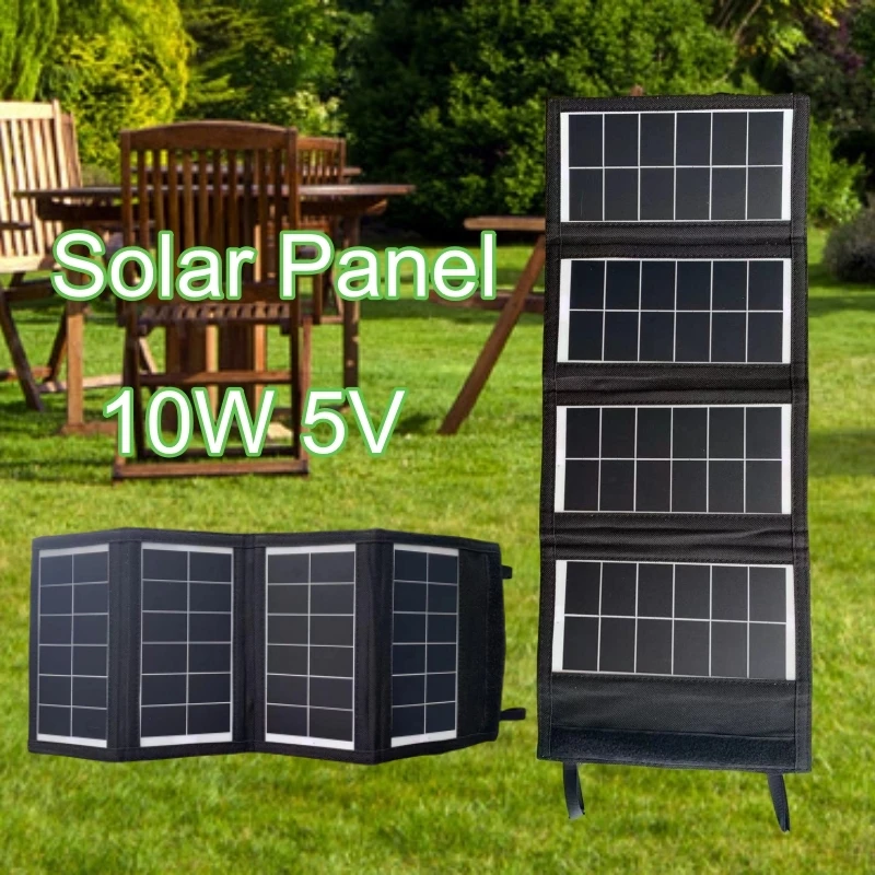 

10W Portable Solar Panel 5V Solar Plate Portable Solar Panel Output USB Outdoor Portable Solar System for Phone Power Bank