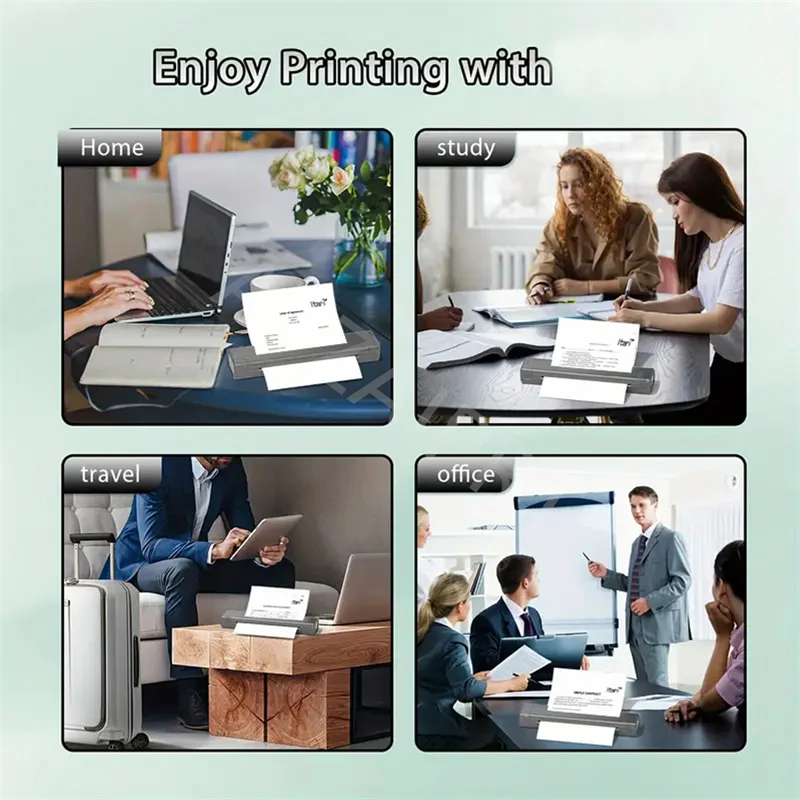 Small & Portable Thermal Printer Professional A4 Paper Tattoo Thermal Transfer Stencil Copier Machine Compatible with Phone & PC