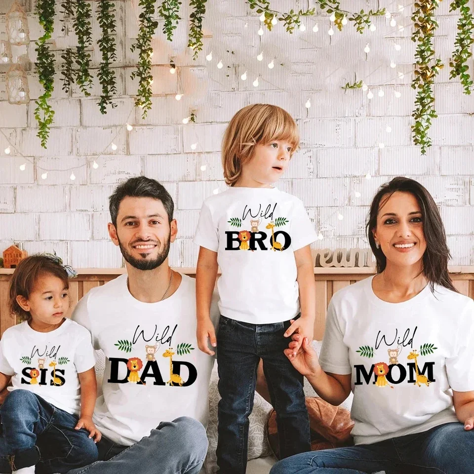 Camiseta de fiesta de cumpleaños de animales del zoológico a juego para la  familia, ropa salvaje para niños, camisa para niños, camiseta para niñas,  atuendo para niños - AliExpress, image size:960x960