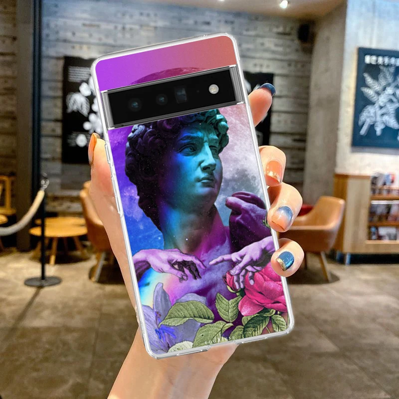 Artistic Aesthetic David Eyes Shockproof Transparent Phone Case