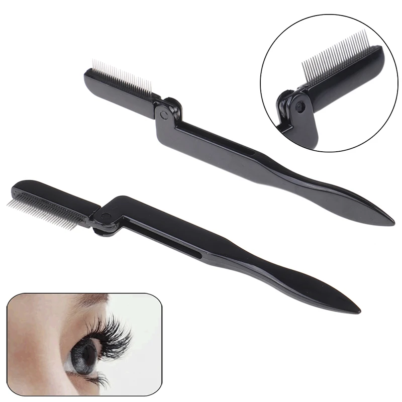 Metal Eyelash Brush Comb Curler Lash Separator Mascara Curl Makeup Tool 1PC