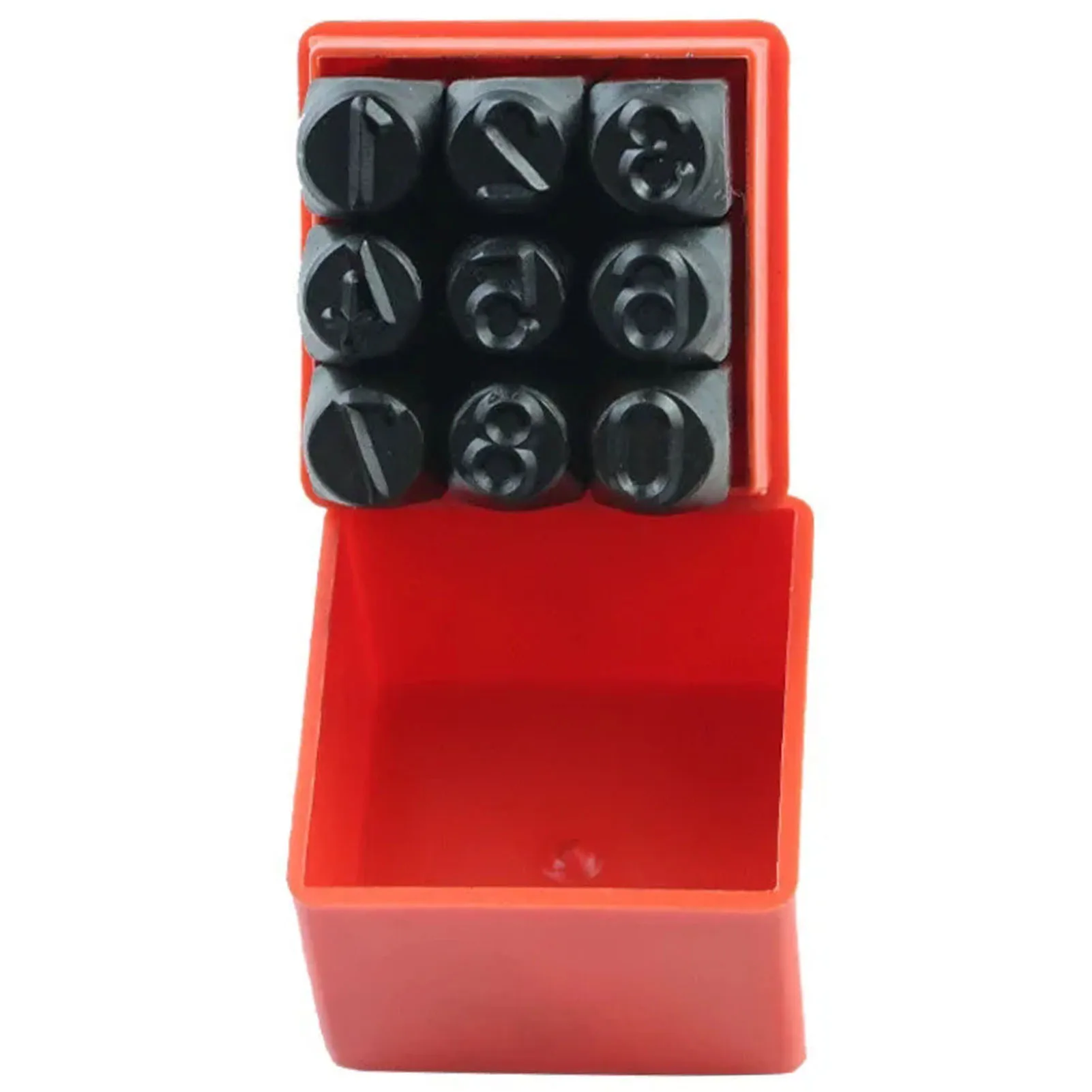Number letter stamp set leather craft stamps alphabet number stamp set carving printing tools metal stamping marker 9 pcs/set Number Craft Stamping Tools Metal Stamp Kits with Storage Box Metal Leather Craft Engraved Handmade Carving Tool