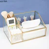 Glass Tissue Box Desktop Remote Control Multi-function Storage Box Cosmetic Organizer Jewelry Boxes Storage Bucket Home Shelf 1