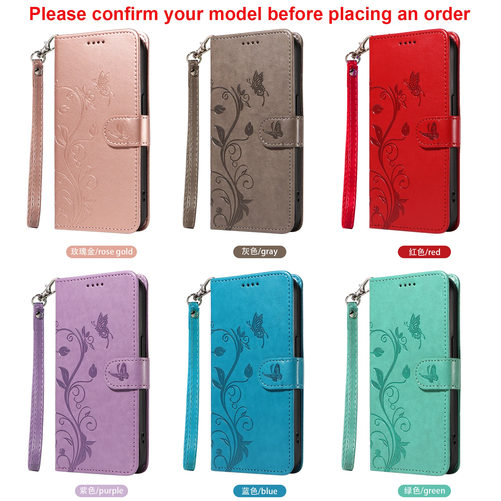 Luxurious Leather Wallet Phone Case with Card Holder and Magnetic Closure