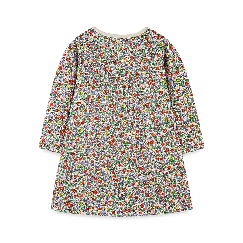 2025 Autumn Clothing for Girls Kids Clothes Long Sleeves Cotton Clothes Flowers Pumpkin Halloween Dress Cotton