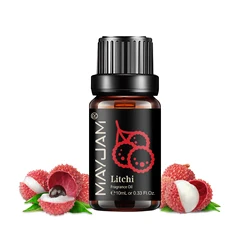 Fruit Fragrance Oil Collection - Strawberry, Watermelon, Mango, Coconut, Cherry Scent for Aromatherapy and Crafting (Litchi)