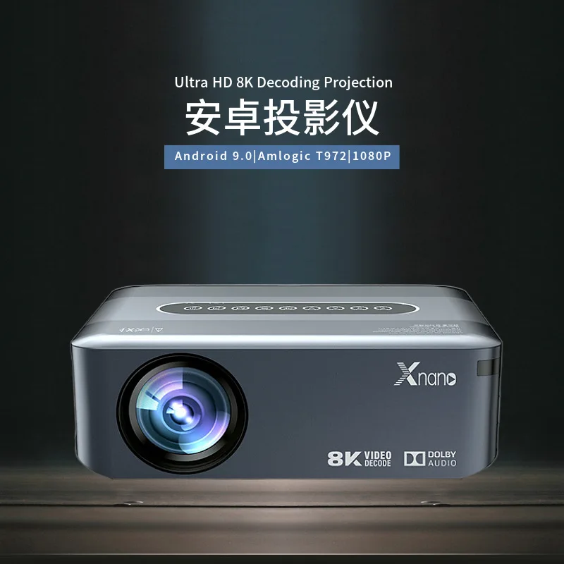 Proyector portátil - Smart Projector 8K Decodificación HD Portátil Blanco  Pared Proyección Directa Dormitorio Projector SYNTEK, 1920 x 1080 píxeles,  Retina 4K, gris