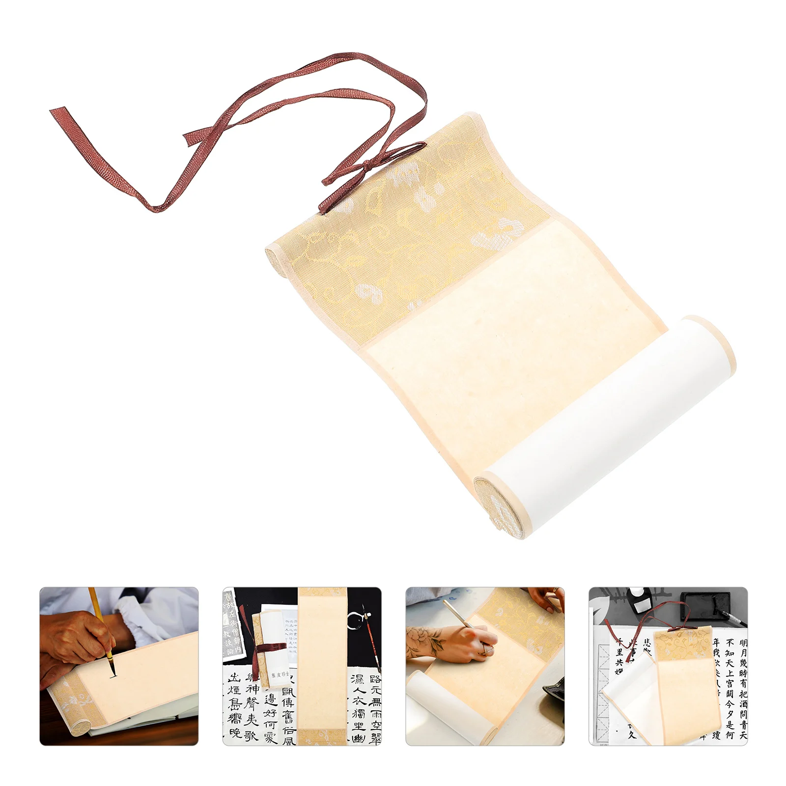 Blank Xuan Paper Scroll Decor for Office Rice Tapestries Wall Hanging Chinese Painting Posters