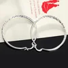 Boucles d'oreilles créoles circulaires pour femmes, breloques de 3CM, jolis bijoux à la mode pour fête de mariage, cadeaux de vacances