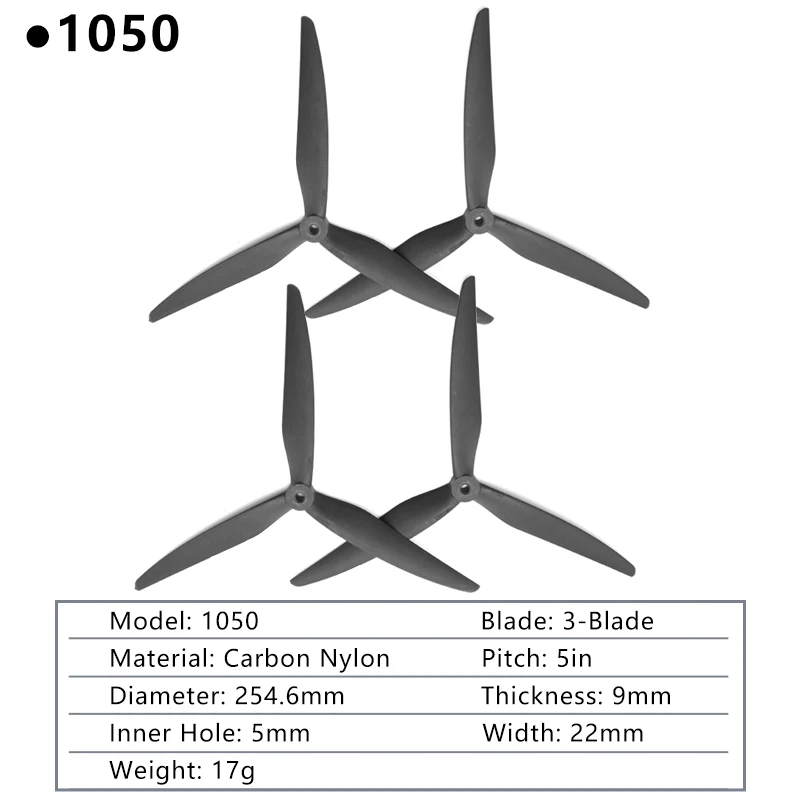 2PAIRS GEMFAN Drone Propeller Cinelifter 3 Blade Props - CW/CCW 7035 7037 8040 8060 9045 1050 Efficient 3-Blades For RC FPV Drone 16