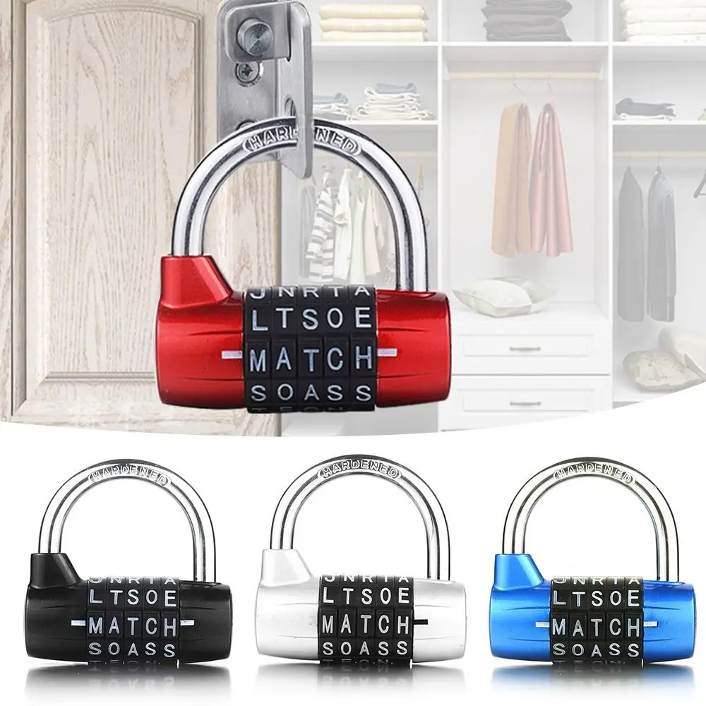 

Security Tool Suitcase 5 Letter Combination Padlock Door Cabinet Drawer Lock Code Password Lock Luggage Padlock