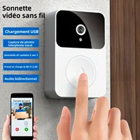 Sonnette vidéo WIFI, caméra sans fil, Vision nocturne IR, sécurité domestique intelligente, sonnette de porte HD, interphone bidirectionnel, changement vocal pour la maison 1