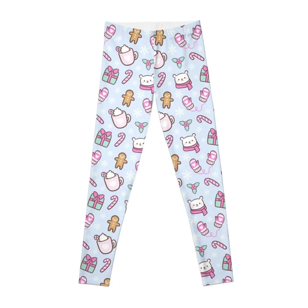 

Симпатичные рождественские Синие леггинсы Nikury, Женская Спортивная одежда для спортзала, облегающие Женские леггинсы 2024