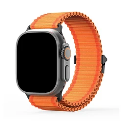 Premium Nylon Trail Loop Strap for Apple Watch - Durable and Stylish Bracelet Replacement (Orange)