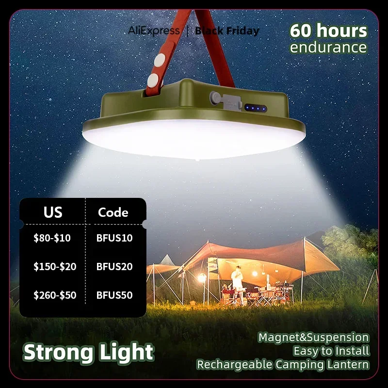 

Rechargeable LED Camping Strong Light
