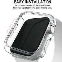 Coque pour Apple Watch 45mm 41mm 40mm 44mm 42mm 46mm, housse de protection mate, cadre de pare-chocs rigide en PC, sans verre iWatch 10 SE 9 8 7 6 5 4 3