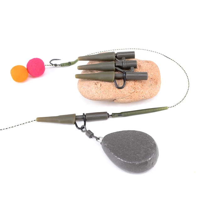 10 Mini Clip Di Piombo Behr Per Carpa – Set Montaggio Carpa, Camuffato (Made In Germany)