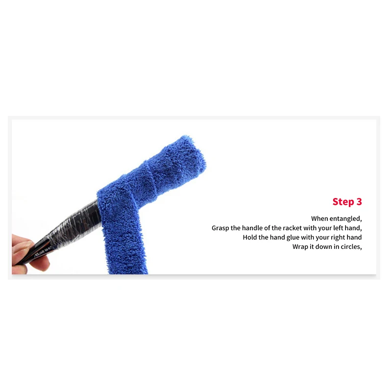 Description Picture 6 of item1 Reel 10M Towel Glue Grip Badminton Tennis Racket Overgrips Non-Slip Sweat Band Grip Tape Replacement Wrap Sweatband 10Mx3.2cm