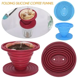 Heat Resistant Collapsible Silicone Coffee Dripper Cup Outdoor Travel Camping Conical Coffee Filter Hand Brewed Coffee Maker