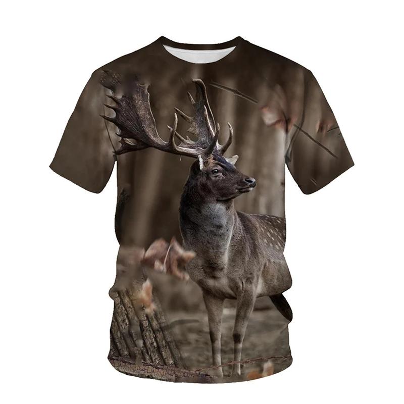 Camouflage 3D Print Short Sleeve T Shirt