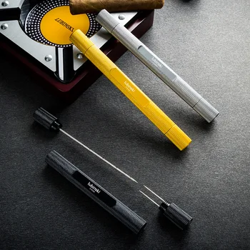Portable Cigar Draw Enhancer Tool Smoker Dredge Drilled Cigar Cutter Punch Sharp Cigar Needles for Cigar Accessories 2022