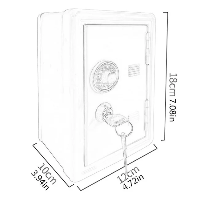 Mini Fém Biztonságos, Háztartási Biztonságos Doboz, Kreatív Malacka Bank, Key Safe, Asztali Dekoráció - Image 6