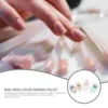 4 Pcs Carnelian Ring Nail Palette Paint DIY Color Plate Make up Mixing Tray 2