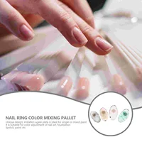 4 Pcs Carnelian Ring Nail Palette Paint DIY Color Plate Make up Mixing Tray 2