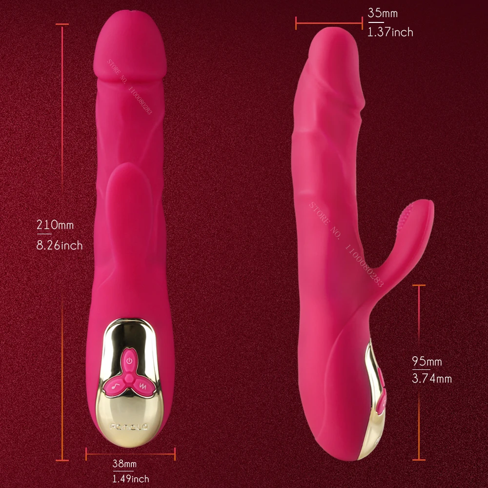 Riscaldamento telescopico spinta vibratore vibratore punto G bastone per massaggio coppia clitoride orgasmo Masturbati_voghion.com