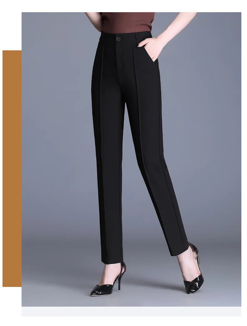 women's fashion Spring Summer Pants Women High Waist Suit Pants Loose Straight Trousers Office Wear Lady Formal Pants Large Size jeans pant