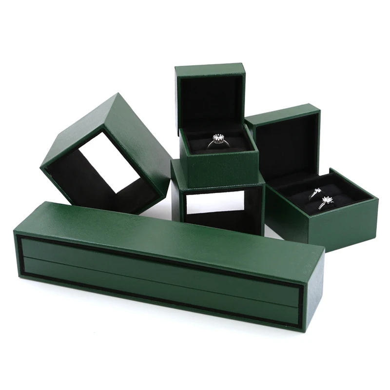 Malposed Wedding Double Ring Pendant Box Exquisite Valentine Day Jewellery Gift Storage Display Package Case
