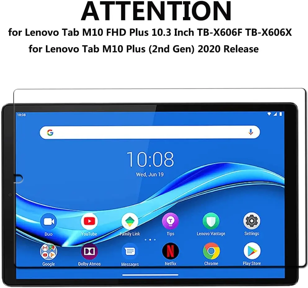 Película Protetora de Tela de Vidro Temperado para Lenovo Tab M10 hd Mais 2nd 3rd Gen 10.3 10.1 10.6 Também-x605f X606f X306f Tb128fu Pcs - Imagem 3