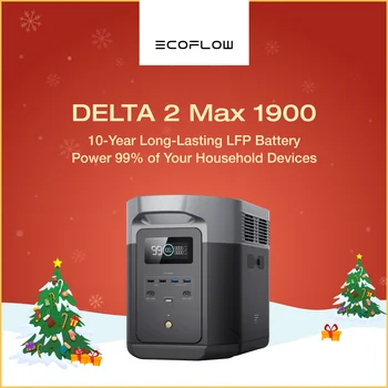 ECOFLOW Portable Power Station DELTA 2 Max, 2400W LFP Solar Generator, Full Charge in 1 Hr, 2048Wh Solar Powered Generator 1