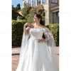 ANGEL Exquisite A-Line Off the Shoulder Plus Size Wedding Dresses 2024 New Backless Bridal Gowns Lace Applique Vestido de Novia 3